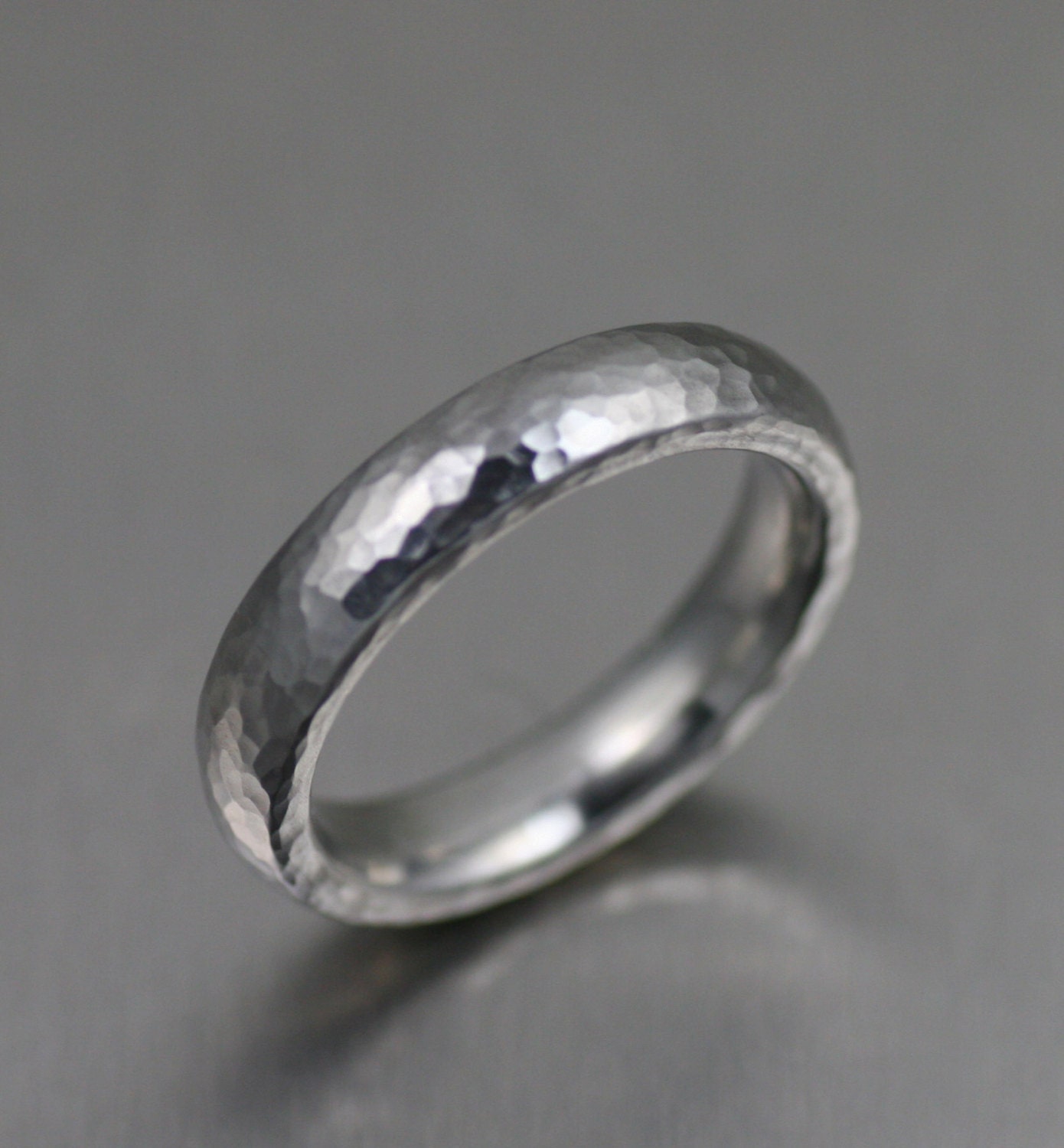 5mm Hammered Stainless Steel Mens Ring Mens Hammered By Johnsbrana