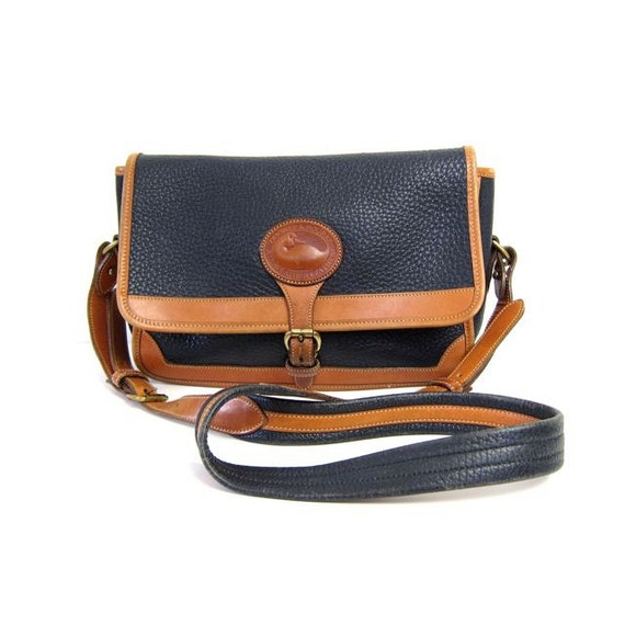 dooney and bourke blue and brown purse