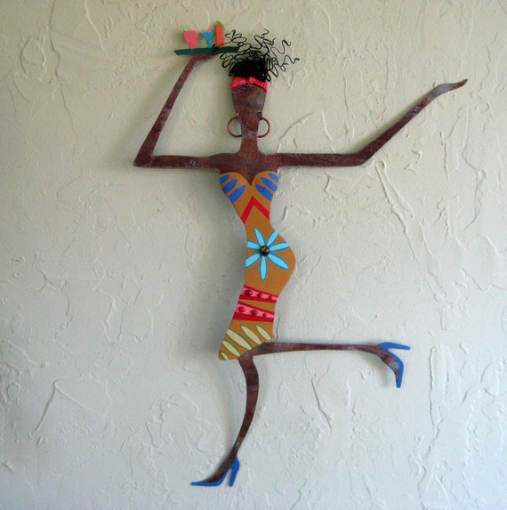 Metal Sculpture African Wall Art Recycled Metal Exotic
