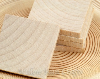 50 pcs 1 inch Wood Squares, Wood Tiles (23-20-140)