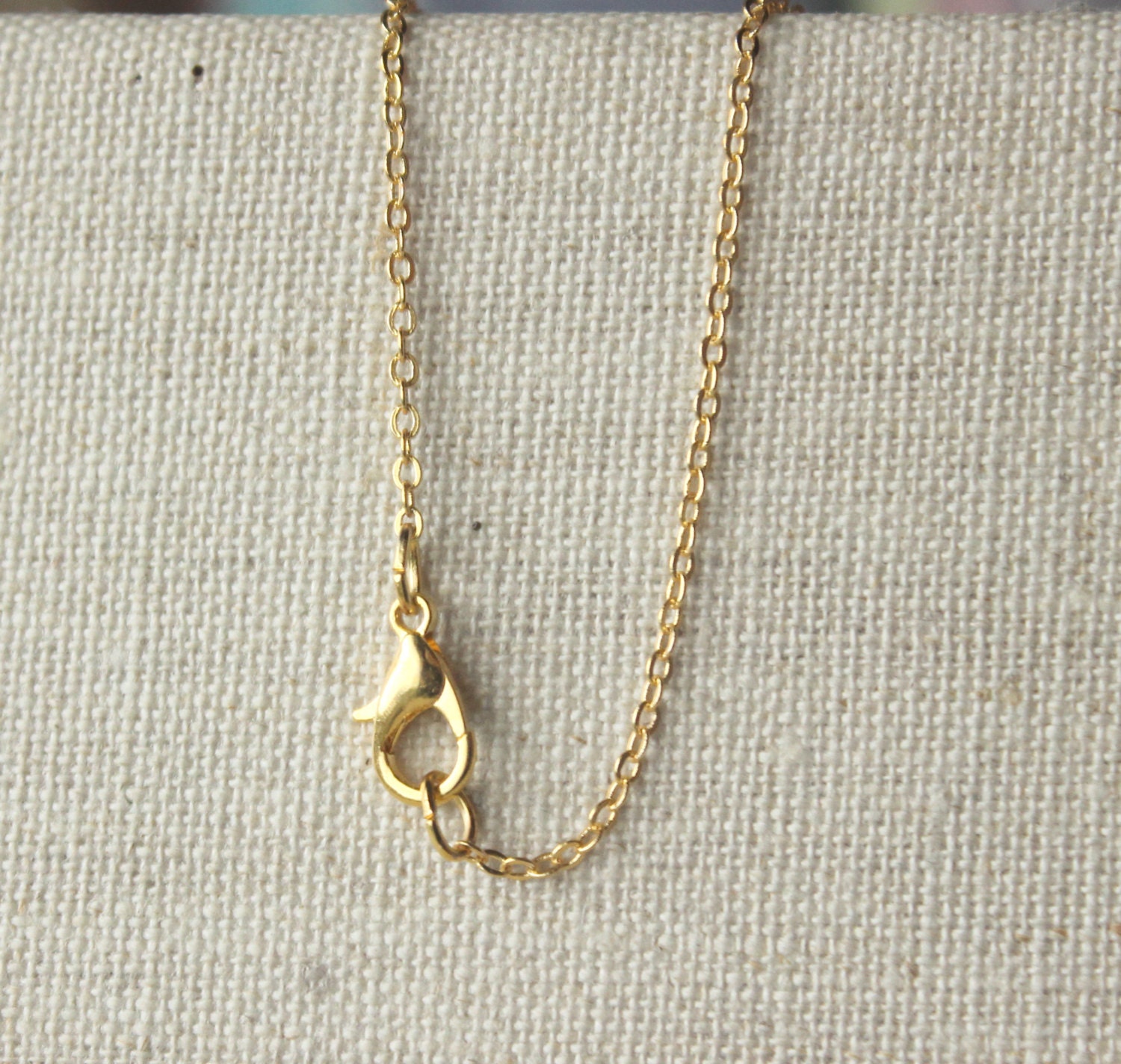 Thin Gold chain necklace 22 inch tiny gauge 1.5mm gold chain