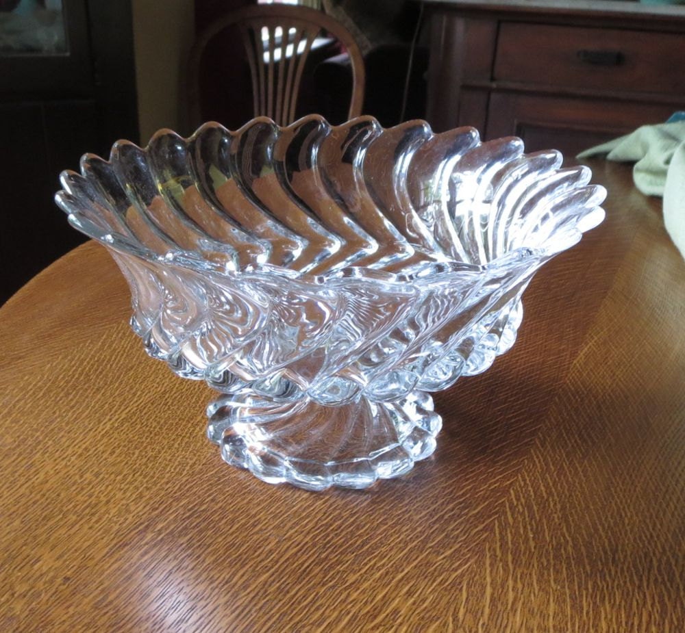 Fostoria Glass Colony Crystal Serving Bowl Art Deco 1940's