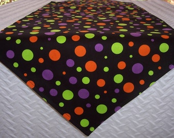 Halloween 36" Table Runner, Polka Dots, Small Runner, Cloth Table Runner, Tabletop Runner