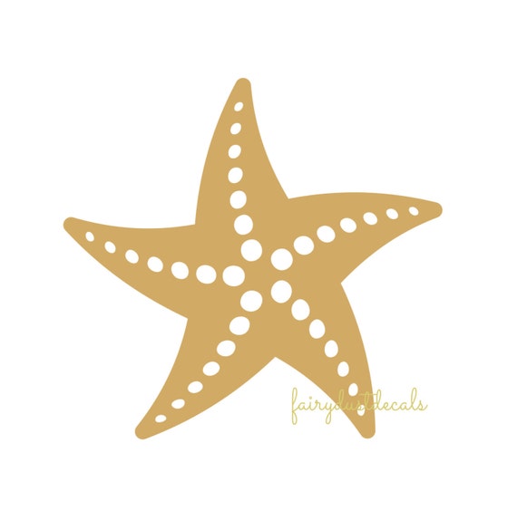 Starfish wall decal seashell vinyl decal star fish sticker