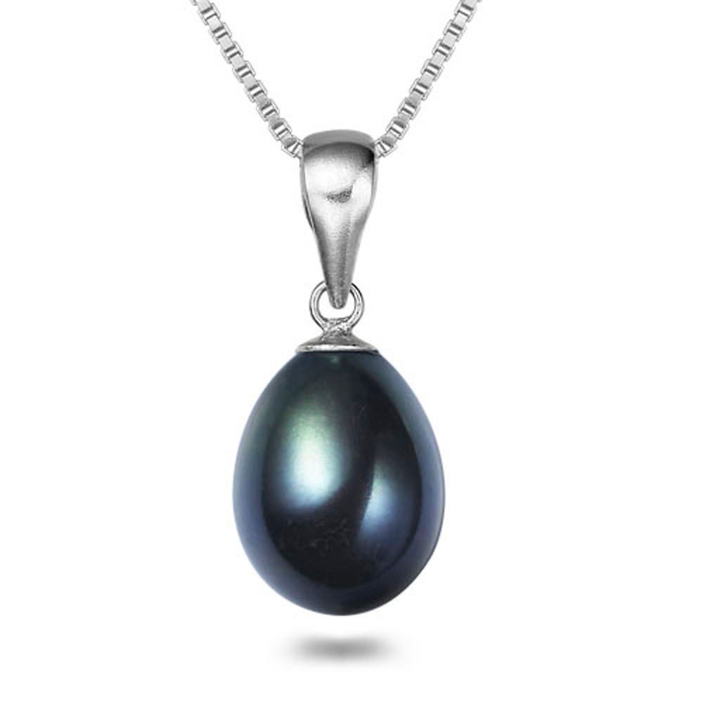 Black Pearl Pendants Freshwater Drop Pearl Pendant Necklace