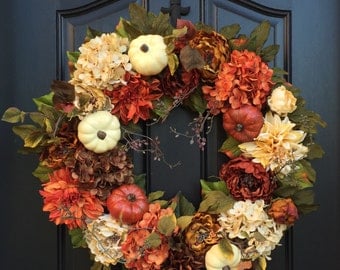 Thanksgiving Decor, XL Fall Wreaths, Fall Wreaths, Wreaths, Front Door Wreaths, Thanksgiving Wreath, Outdoor Fall Wreath, October Wreaths