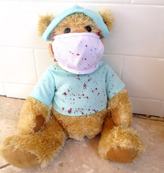 teddy bear with sharp teeth