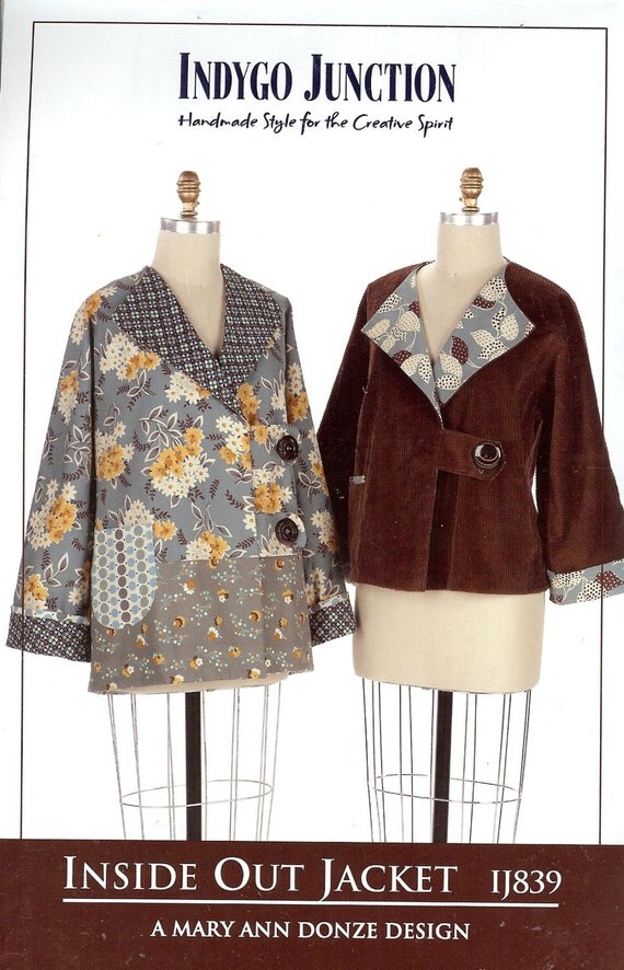 Sale Inside Out Jacket pattern IJ839 Indygo Junction