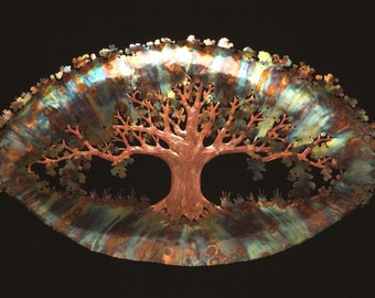 Sculpture, copper, copper sculpture, tree sculpture, tree of life sculpture, handmade, unique sculpture, wall art, wall hanging