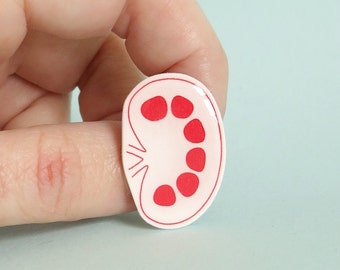 Little Kidney Brooch Anatomy Jewellery Medical Jewelry