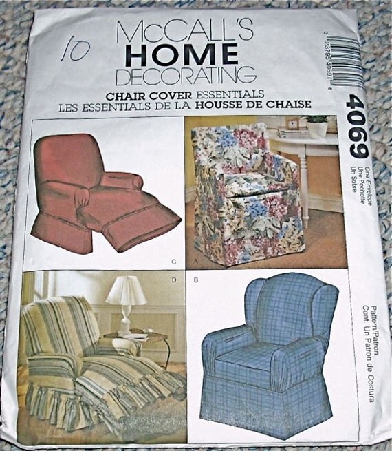 Pattern Chair Cover Recliner Straight Ruffle Wingback