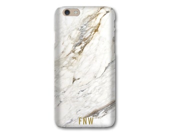 Personalized Gift Phone Case, iPhone 7 Plus Case Monogram iPhone 6S Case, Marble iPhone 5S, White Marble iPhone Case, iPhone SE Case