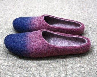 Correct" hand felted wool slippers Handmade to Order
