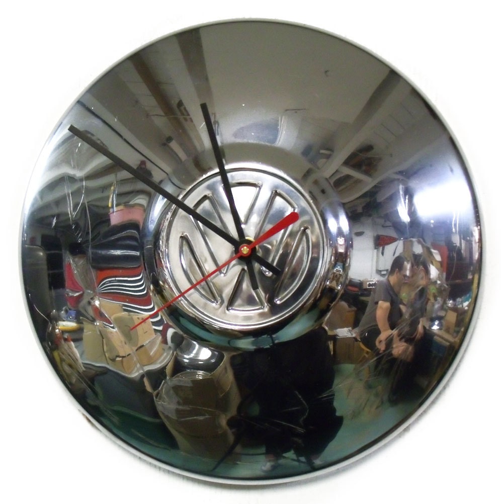 VW Beetle Wall Clock Volkswagen Bug Hubcap Clock Retro Car