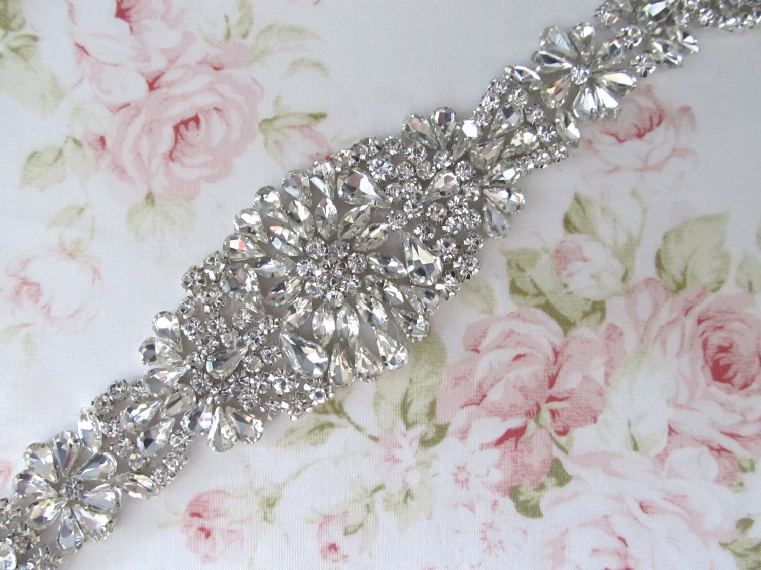 Rhinestone Bridal Sash,Wedding sash,Bridal Accessories,Bridal Belt,Bridal Applique # 106
