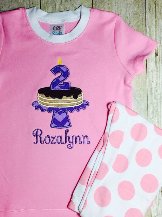Items similar to Short Sleeve Pancakes and Pajamas Birthday Girls and