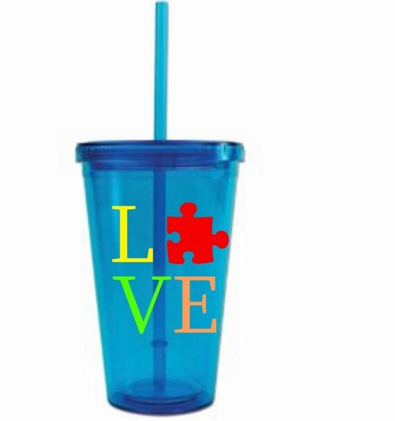 Autism awareness cup autism love cup autism support tumbler