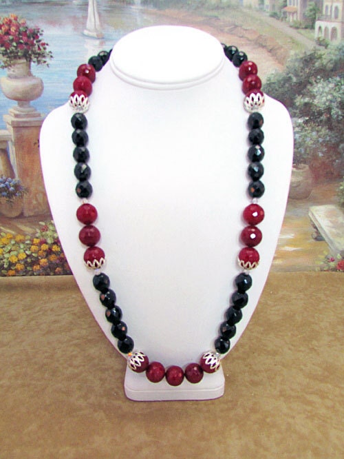 Jade and Pearl Necklace with Earrings J2