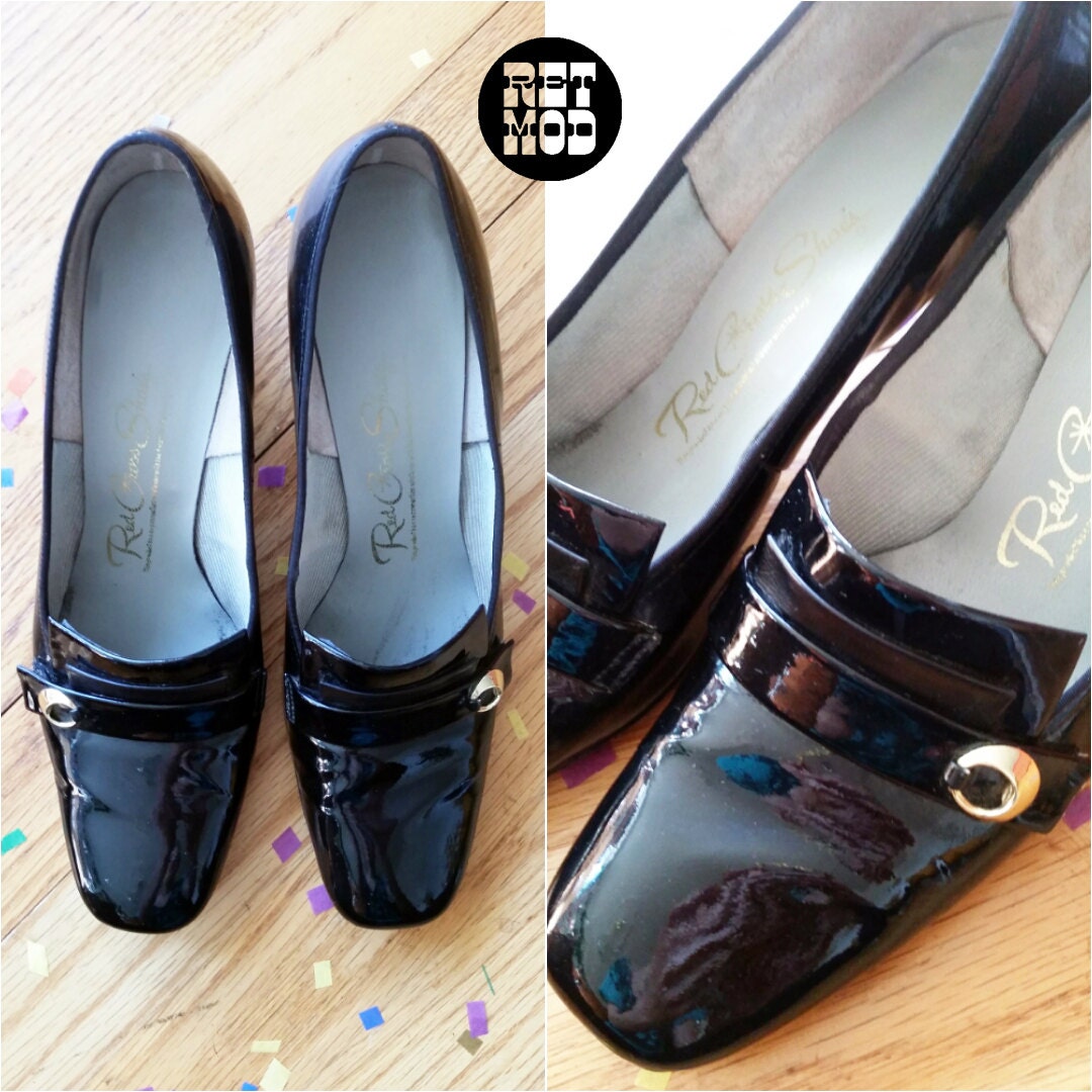 black heels shiny