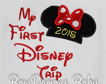 My First Disney Trip Shirt, 1st Disney Trip, Custom Disney Shirt, Any Year, Custom Colors, Personalized Disney Trip Shirt