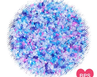 Frozen Sparkling Sugar Sprinkles, Coarse Sugar Sprinkles, Frozen Party Sugar Sprinkles, Purple, Blue, Pink and White Sparkling Sugar Mix