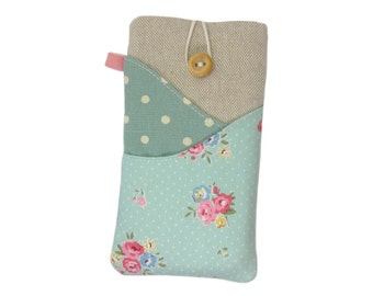 Floral Phone Case, S6 Edge Case, Moto G, Nexus 6, Aqua Mint Case, Note 5, S7 Edge Case, Galaxy S6 Edge, S6 Case, LG G4, Galaxy Phone Cases