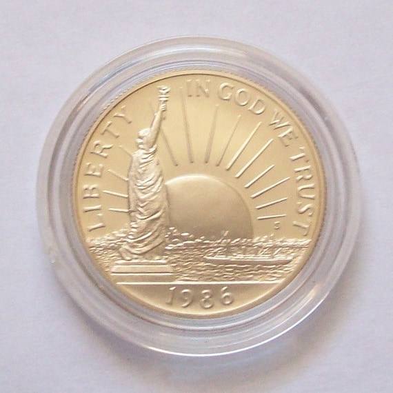 ellis island comerative coin liberty 1986 half dollar