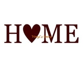 Home Heart - Wall Decal - Vinyl Wall Decals, Wall Decor, Wall Quotes, Welcome Home Decal, Entry Way Decal, Welcome Sign
