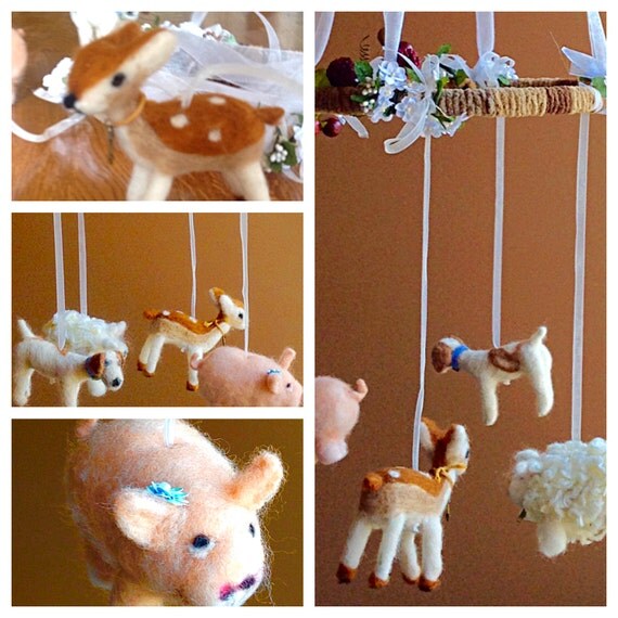 Baby mobile crib mobile forest animals mobile baby room