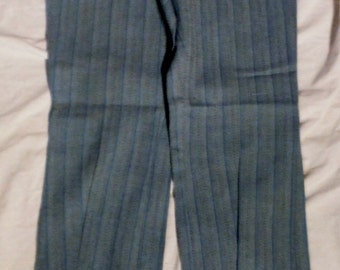 Vintage A-1 Action Man Gray Striped pattern Talon zip fly Polycotton 28 X 31 Straight Leg Slack Pants (50 % DISCOUNT APPLIED)