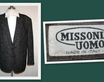 Missoni Uomo 1980s Vintage Wool Sportscoat Jacket