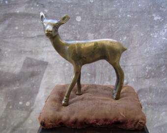 Items similar to Hand Carved Painted Deer Figure on Etsy