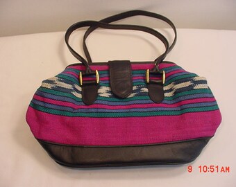 Vintage Mallory Quality Leathers Southwestern Handbag 16 - 458