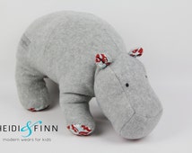 grey hippo stuffed animal