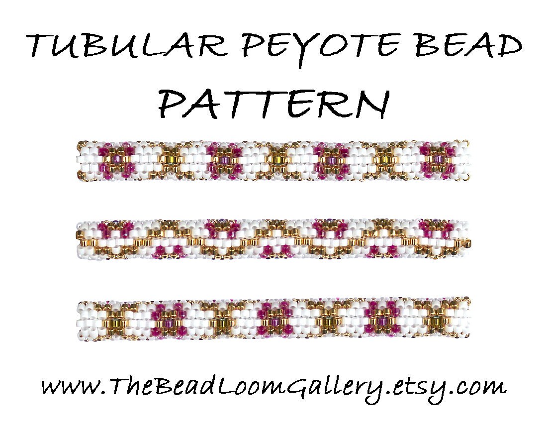 Tubular Peyote Bead PATTERN Vol. 4 Golden Net PDF File