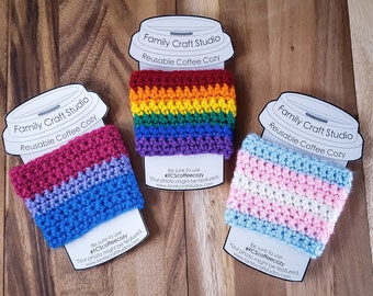 Made-to-Order 3-Set LGBT Coffee Cozies