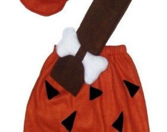 Ready To Ship 3t/4t Flintstones Bamm Bamm Halloween Costume Set Boutique PAGEANT New
