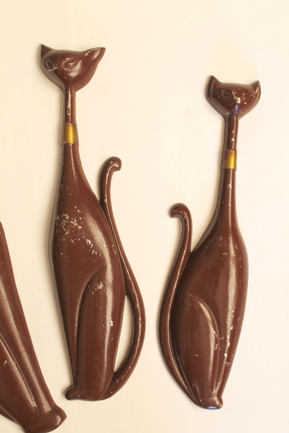 Vintage Sexton Wall Hangings 1960s Cats Mid Century Modern