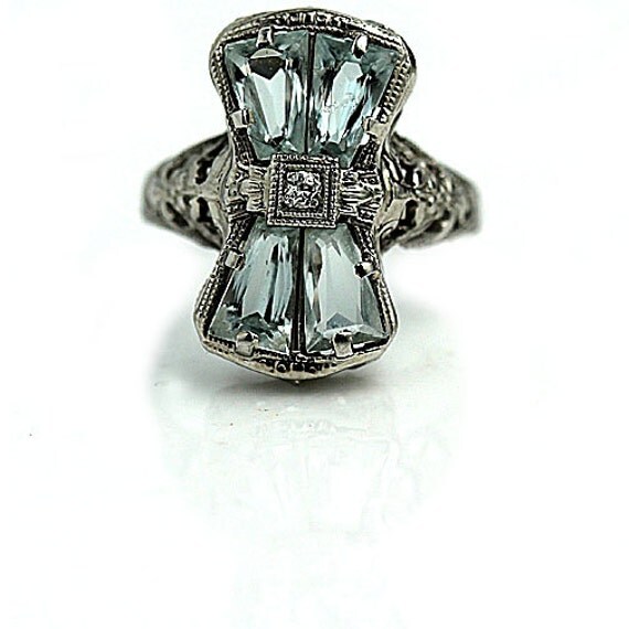 aquamarine deco engagement ring deco aquamarine engagement ring deco by artdecodiamonds aquamarine deco engagement ring deco aquamarine engagement ring deco by artdecodiamonds