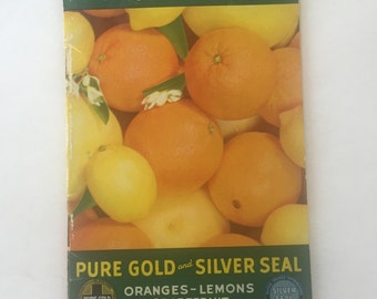 Vintage Zestful Recipes for Every Meal Pure Gold Oranges Lemons Grapefruits advertising cookbook Redland, CA