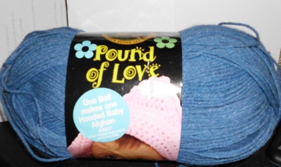 Lion Brand Pound of Love Yarn Color is Denim