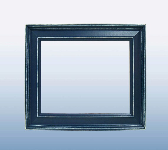 Picture Frame 8x10 Frame Wood Frame Shabby Chic Home Decor or Modern Navy Blue or Custom Color