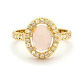 Rose quartz engagement rings uk