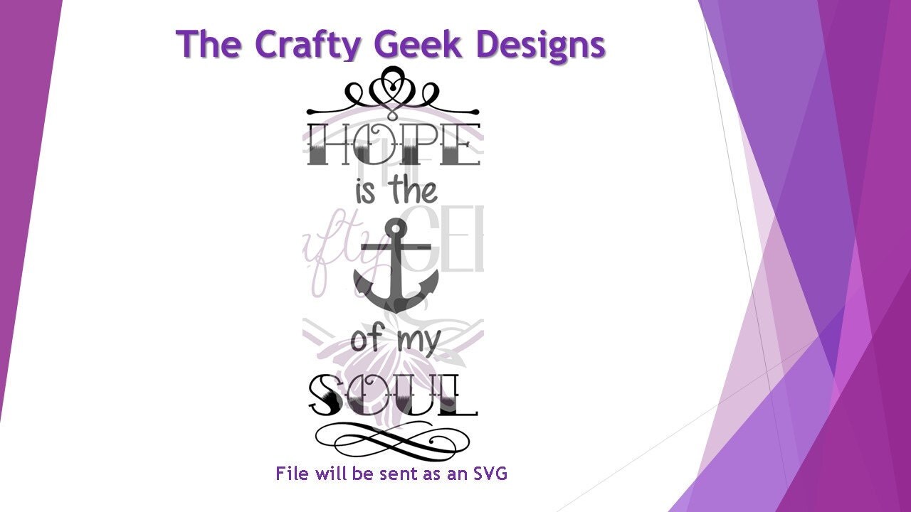 Download Hope Is The Anchor Of My Soul SVG File