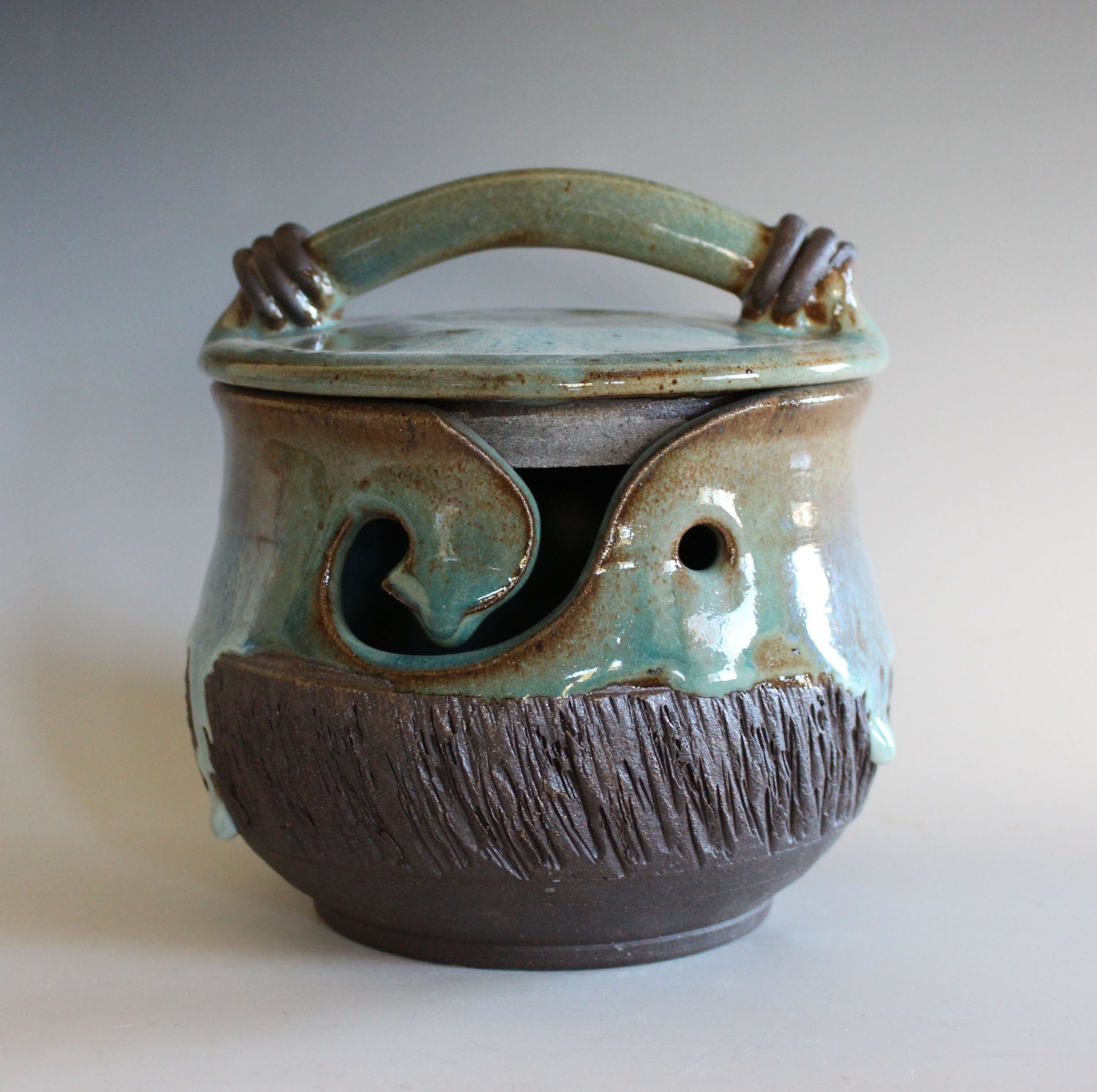 Yarn Bowl KittyProof Yarn Bowl cat yarn bowl ceramic by ocpottery