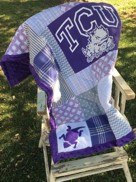 shirt shower baby t blanket t TCU shirt Custom quilt scrap t shirt baby