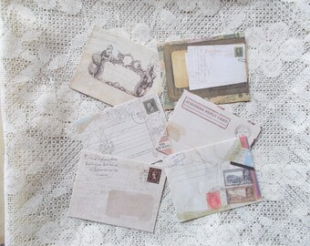 Vintage Envelopes, Scrapbooking, Embellishment, Secret Notes, Set of 6