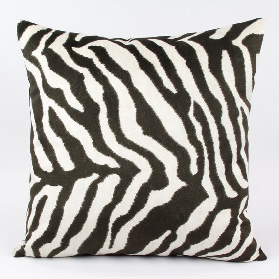 Zebra Decorative Pillow Cover 20x20 with by