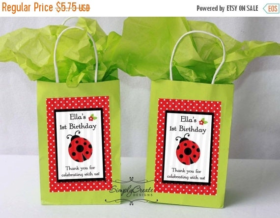 SALE Ladybug Favor Tag DIGITAL FILE 4x6 Jpeg Digital File Personalized Il_570xn
