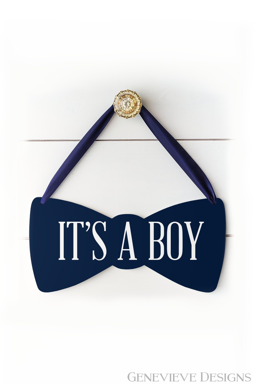 Bow Tie Baby Shower Decor Its a Boy Sign for Baby Gender